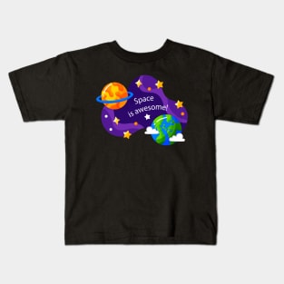 Space is awesome Kids T-Shirt